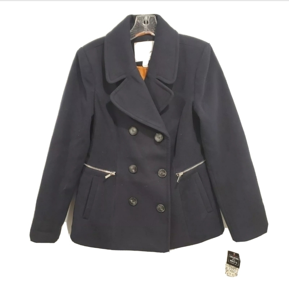 Maralyn & Me Double-Breasted Dark Blue Peacoat Size M - Picture 2 of 5
